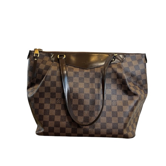 Louis Vuitton Damier Ebene Westminster GM Coated Canvas Leather Trim Tote Bag - Picture 2 of 15